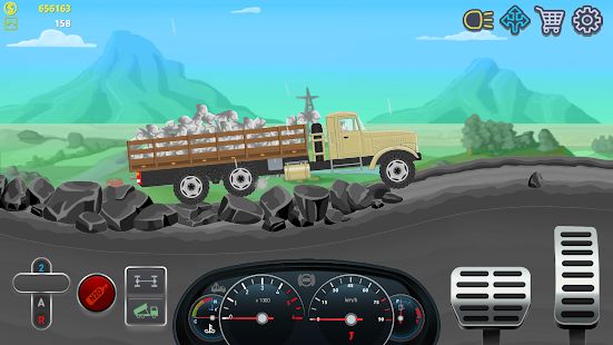 Скачать взломанную Дальнобойщики 2D грузовик симулятор (Много денег) версия 3.2.18 apk на Андроид