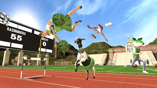 Скачать взломанную Goat Simulator Free (Открыты уровни) версия 1.5.3 apk на Андроид