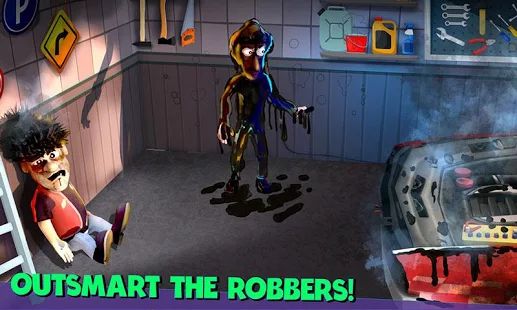 Скачать взломанную Scary Robber Home Clash (Много денег) версия 1.3.1 apk на Андроид