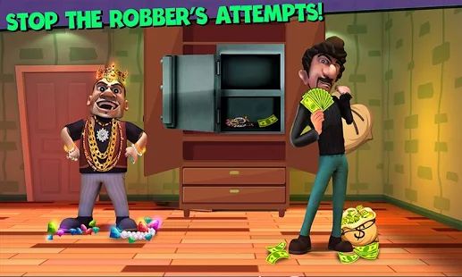 Скачать взломанную Scary Robber Home Clash (Много денег) версия 1.3.1 apk на Андроид