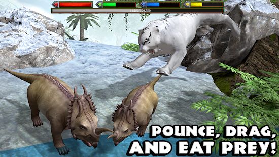 Скачать взломанную Ultimate Dinosaur Simulator (Открыты уровни) версия Зависит от устройства apk на Андроид