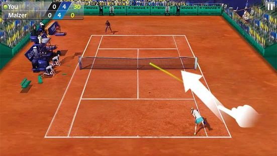 Скачать взломанную Теннис пальцем 3D - Tennis (Много денег) версия 1.8.1 apk на Андроид