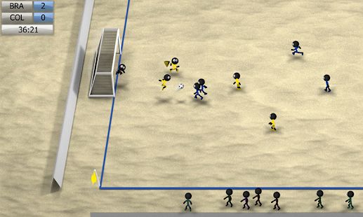 Скачать взломанную Stickman Soccer 2014 (Много денег) версия 2.9 apk на Андроид