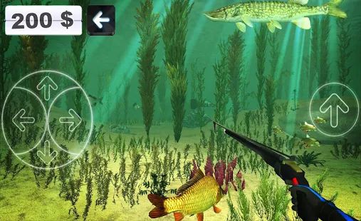 Скачать взломанную Охота подводная 3D (Много денег) версия 1.21 apk на Андроид
