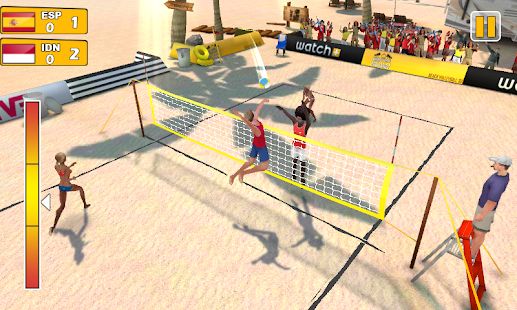 Скачать взломанную Пляжный волейбол 3D (Бесконечные монеты) версия 1.0.4 apk на Андроид