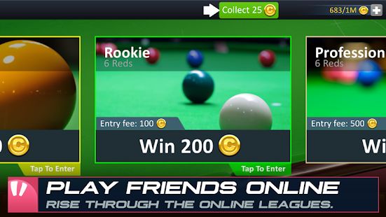 Скачать взломанную Snooker Stars - 3D Online Sports Game (Открыты уровни) версия 4.9918 apk на Андроид