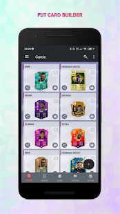 Скачать взломанную FUT Card Builder 20 (Много денег) версия 5.6.1 apk на Андроид