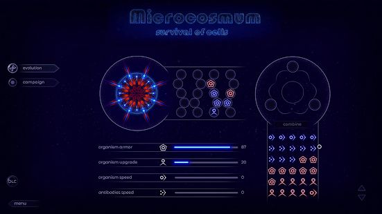 Скачать взломанную Microcosmum: survival of cells (Много денег) версия 4.2.8 apk на Андроид