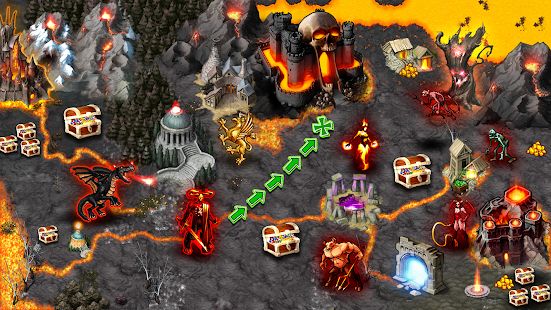 Скачать взломанную Heroes : Magic World Inferno (Много денег) версия 1.3.3 apk на Андроид