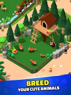 Скачать взломанную Idle Zoo Tycoon 3D - Animal Park Game (Много денег) версия 1.6.13 apk на Андроид