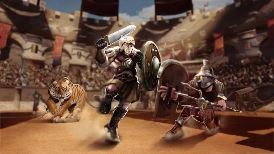 Скачать взломанную Gladiator Heroes - файтинг и стратегия (Открыты уровни) версия 3.4.5 apk на Андроид