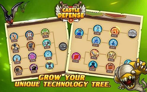Скачать взломанную Castle Defense 2 (Бесконечные монеты) версия 3.2.2 apk на Андроид