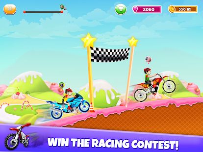 Скачать Дети велосипед Hill гонки: Свободный Мотоцикл игры (Без кеша) версия 0.5 apk на Андроид