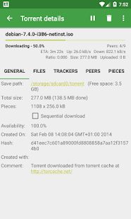 Скачать tTorrent Lite - Torrent Client (Разблокированная) версия Зависит от устройства apk на Андроид