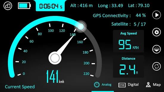 Скачать GPS спидометр : одометр, также скорость трекер (Полная) версия 1.9.6 apk на Андроид