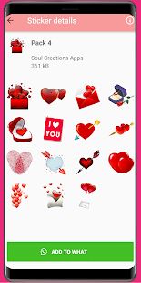 Скачать ❤️ WAStickerApps любовь, любовь стикер, романтично (Все открыто) версия 2.0 apk на Андроид