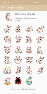 Скачать Новые забавные стикеры кролика WAStickerApps (Встроенный кеш) версия 1.5.1 apk на Андроид