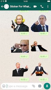 Скачать Putin Stickers For Whatsapp (Без кеша) версия 2.0 apk на Андроид