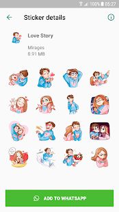 Скачать Love Story Stickers - WAStickerApps (Разблокированная) версия 1.0 apk на Андроид