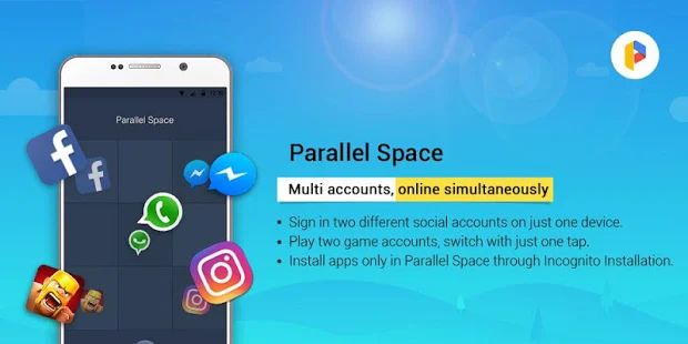 Скачать Parallel Space Lite－Dual App (Полная) версия 4.0.9035 apk на Андроид