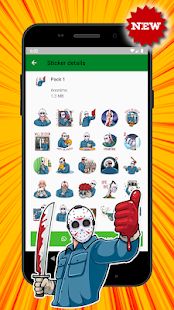 Скачать Ужасные наклейки - WAStickerApps (Разблокированная) версия 1.0 apk на Андроид