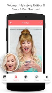 Скачать Woman hairstyle photoeditor (Встроенный кеш) версия 1.15 apk на Андроид