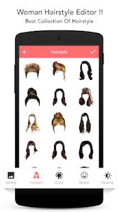 Скачать Woman hairstyle photoeditor (Встроенный кеш) версия 1.15 apk на Андроид